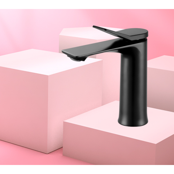 C321 chrome and black basin mixer from china